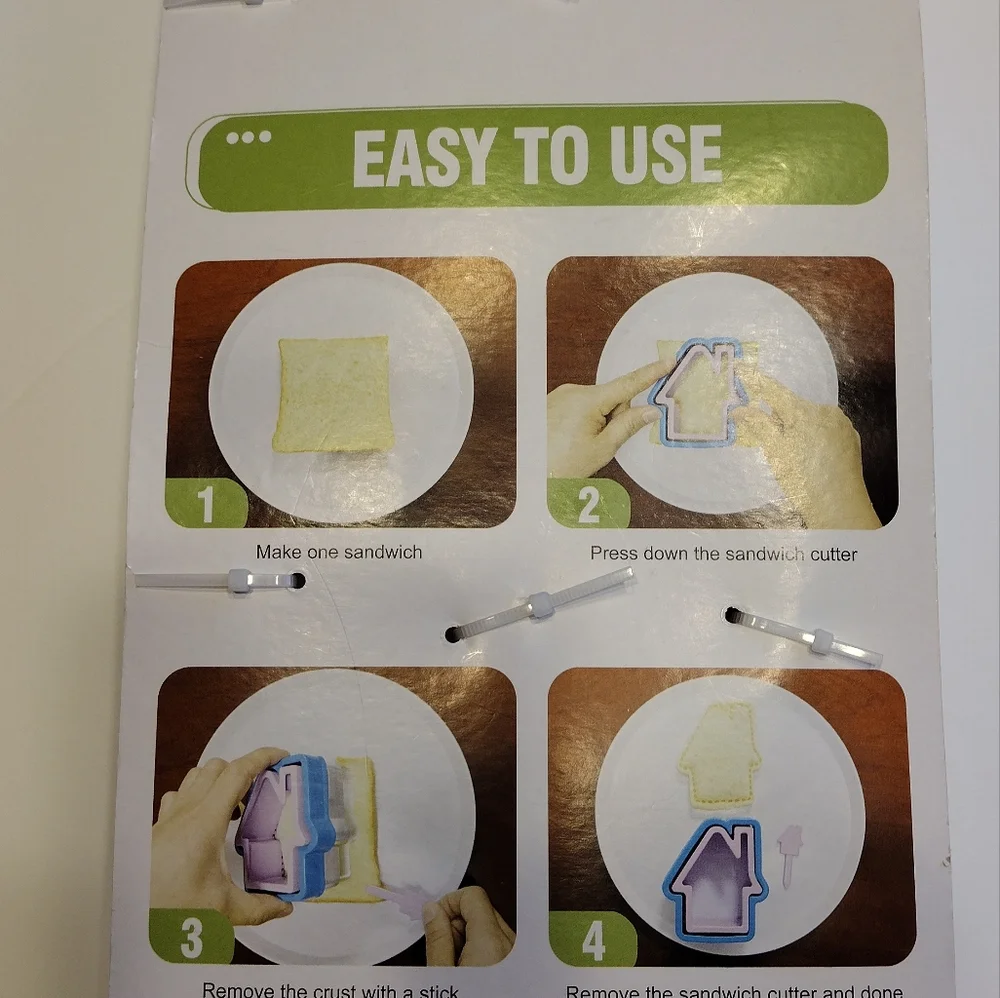 Target Bullseye Sandwich cutter set of 9 pieces with home, star square shapes